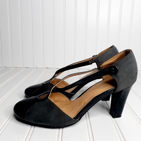Naturalizer Shoes - Naturalizer Bixby T-Strap Pumps Court Shoes Womens E174